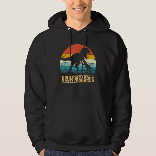 Veste À Capuche Grumpa Saurus T Rex Dinosaur Grumpasaurus Père (Devant)