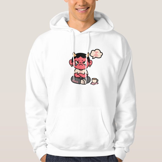 Veste À Capuche Grumpy Cute Oni - "L'enfer est doux aujourd'hui" (Devant)