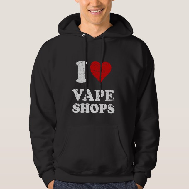 Veste À Capuche Grunge détendu Style épuisé I Love Vape Shops (Devant)