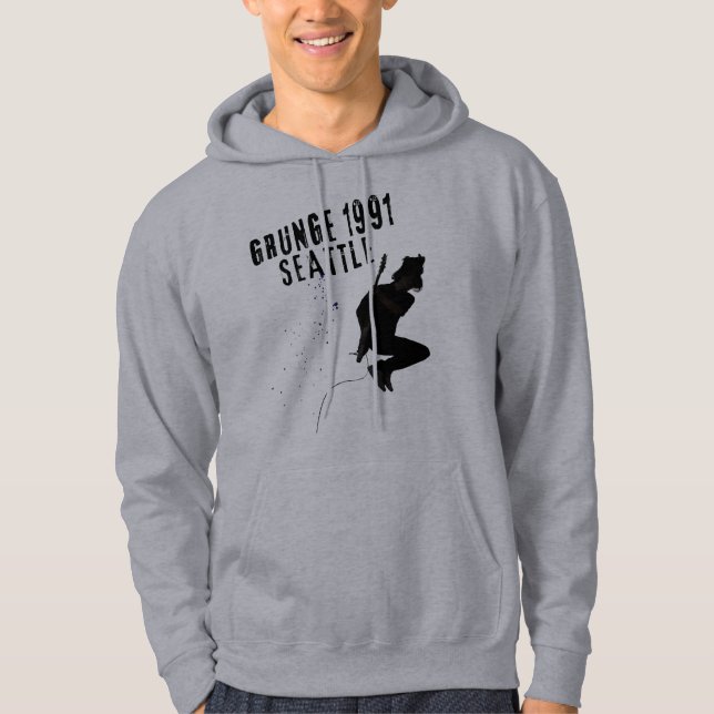 Veste À Capuche Grunge Seattle 1991 Scène de musique Love Seattle  (Devant)