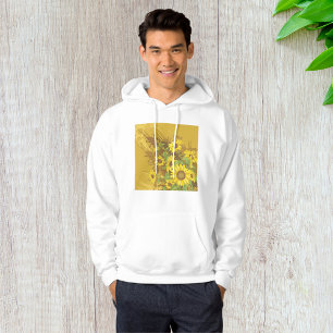 Veste À Capuche Grunge Tournesol Art Bold Rustique Jaune Floral