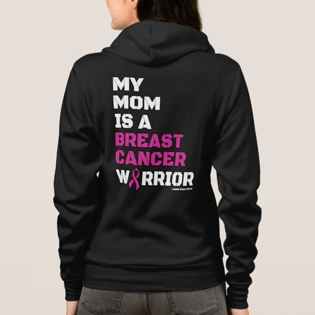 Veste À Capuche Guerrier/Bloque/Maman...Cancer du sein (Dos)