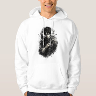Veste À Capuche Guerrier d'anime sombre Ninja bandagé Art Grunge