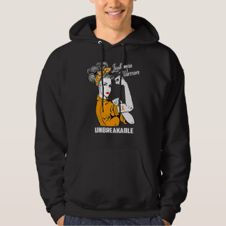 Veste À Capuche Guerrier de la leucémie Indestructible Sensibilisa