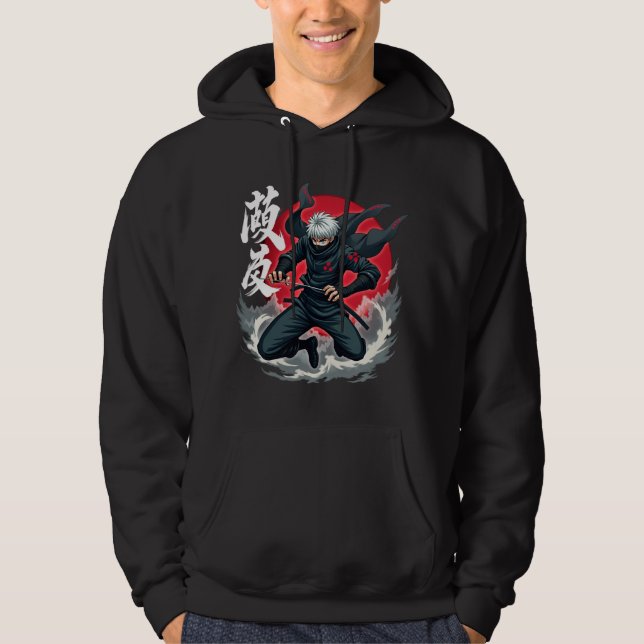 Veste À Capuche Guerrier épique Ninja - Japonais Samurai Anime Shi (Devant)