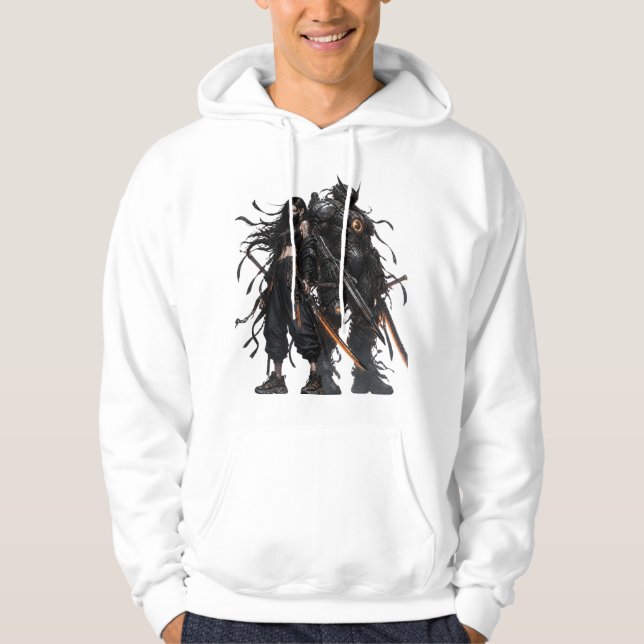 Veste À Capuche Guerriers d'anime (Devant)