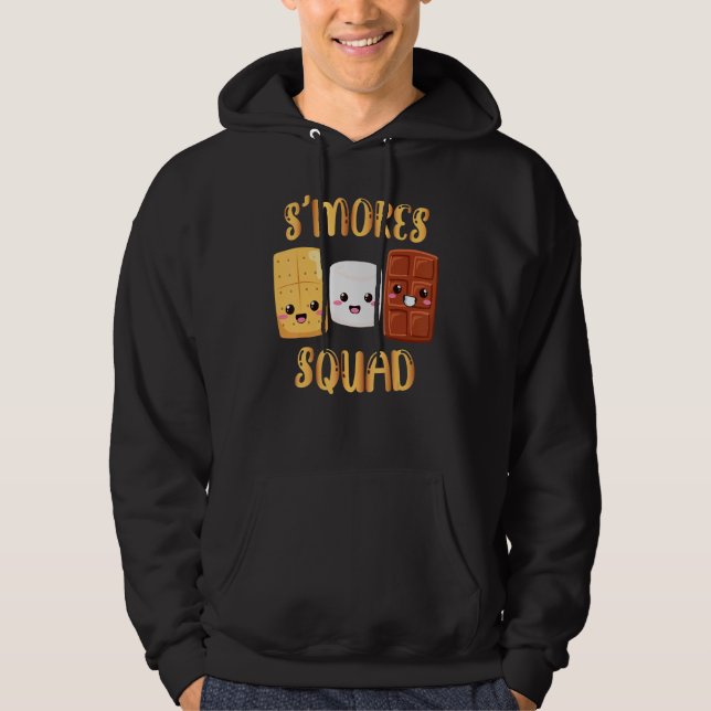Veste À Capuche Guimauves S'mores  Équipe S'mores Camping Feu de c (Devant)