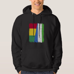 Veste À Capuche Guinée Sierra Leone demi-drapeau Guinéen Sierra Le
