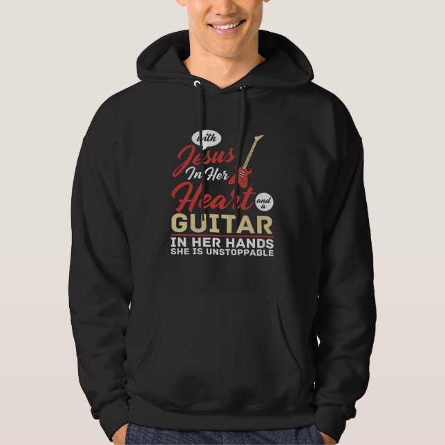 Veste À Capuche Guitar Lesson Guitarist Beginner Music Instrument  (Devant)