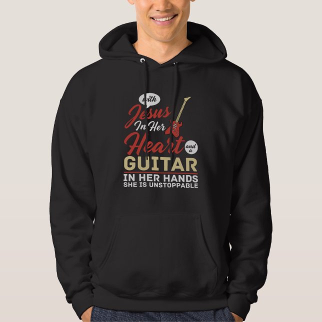 Veste À Capuche Guitar Lesson Guitarist Beginner Music Instrument  (Devant)