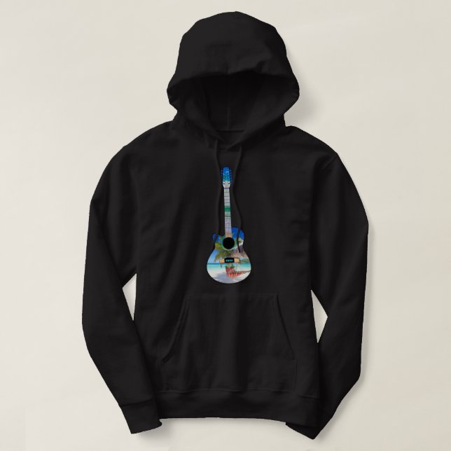 Veste À Capuche Guitare de plage (Design devant)