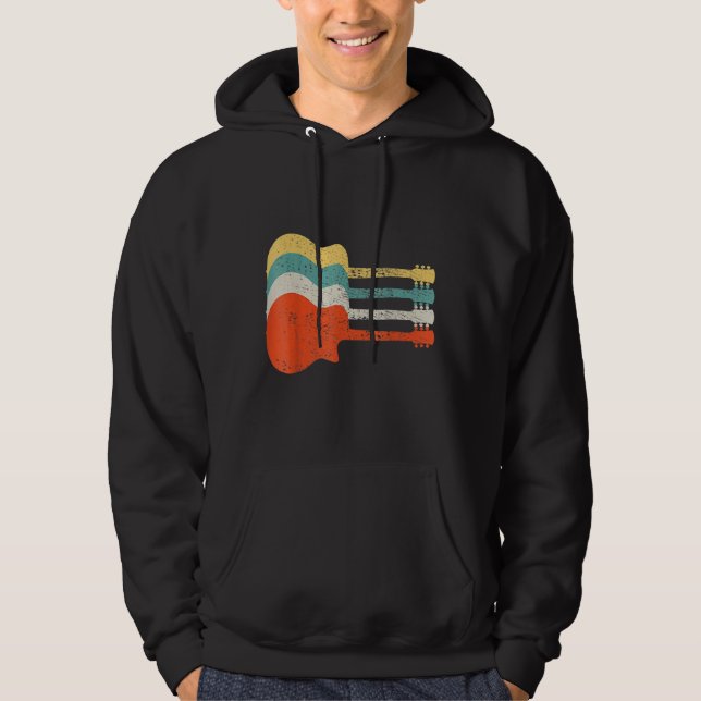 Veste À Capuche Guitare rétro vintage (Devant)