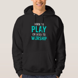 Veste À Capuche Guitariste Chrétien Né Église Culte Guitare Pla