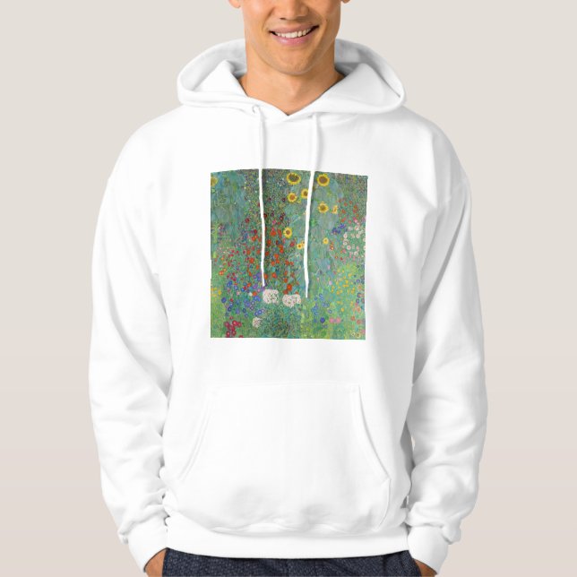 Veste À Capuche Gustav Klimt - Jardin de campagne avec tournesols (Devant)