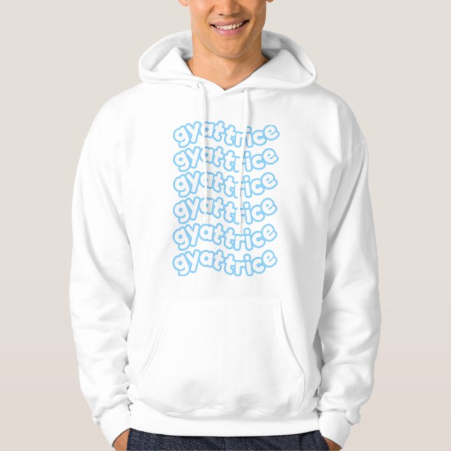 Veste À Capuche @gyattrice Logo Pastel Blue Homs (Devant)