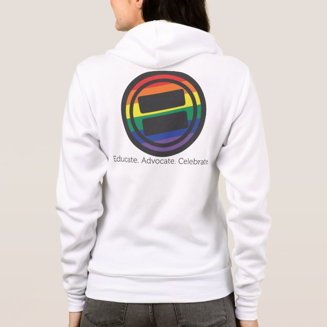 Veste À Capuche Habillement - grand LGBT rond avec l'étiquette et (Dos)