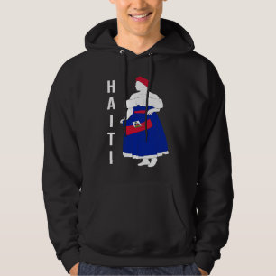 Veste À Capuche Haïti Haïtien Drapeau Amour Fière Femme Princesse