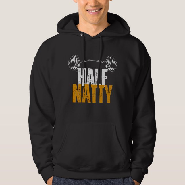 Veste À Capuche Half Natty Funny Bodybuilding Gymnase Pour Hommes (Devant)