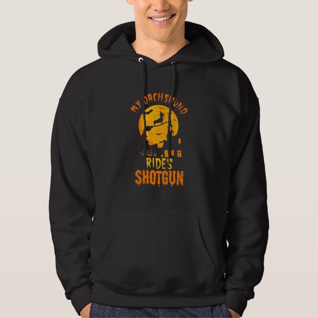 Veste À Capuche Halloween avec mon Dachshund (Devant)