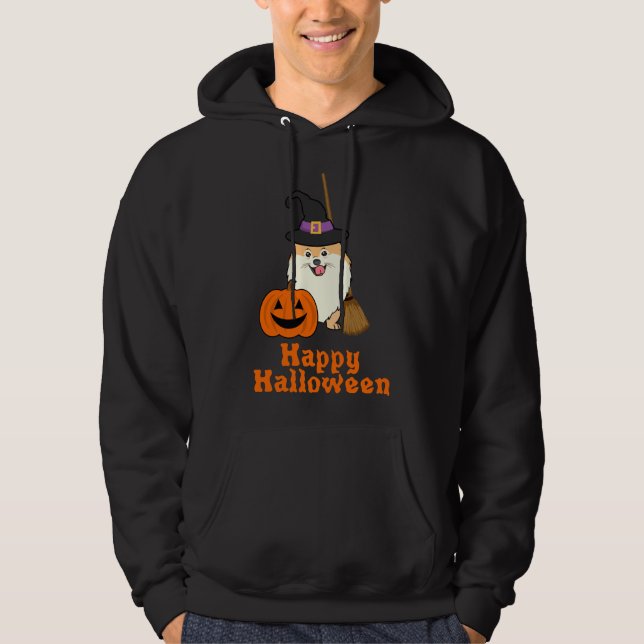 Veste À Capuche Halloween Citrouille de Poméranie (Devant)