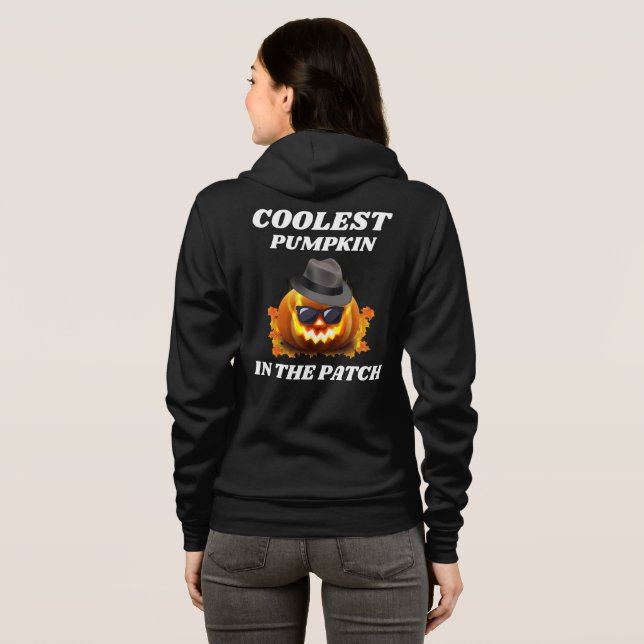 Veste À Capuche Halloween, Citrouille Le Plus Coolle Dans Le Patch (Dos entier)