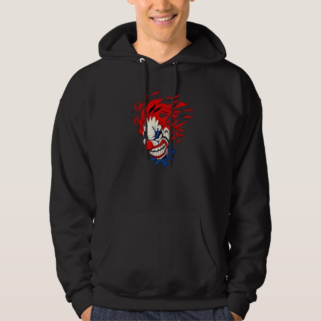 Veste À Capuche Halloween clown fou (Devant)