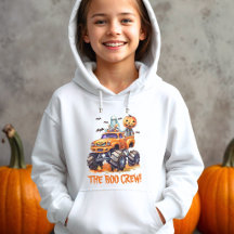 Veste à capuche Halloween Cute Boo Crew pour fille