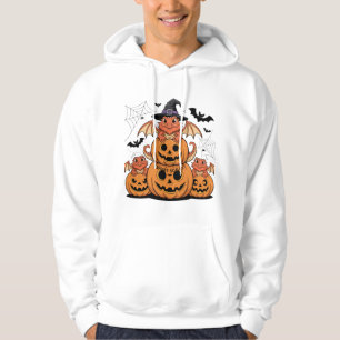 Veste À Capuche Halloween dragons à poils avec Citrouilles