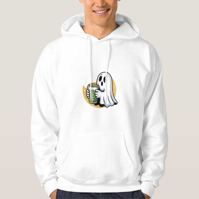 Veste À Capuche Halloween éffrayante de Matcha à boire (Devant)