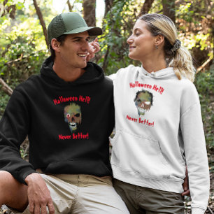 Veste À Capuche Halloween Hell Jamais Mieux Fantôme Visage Crâne