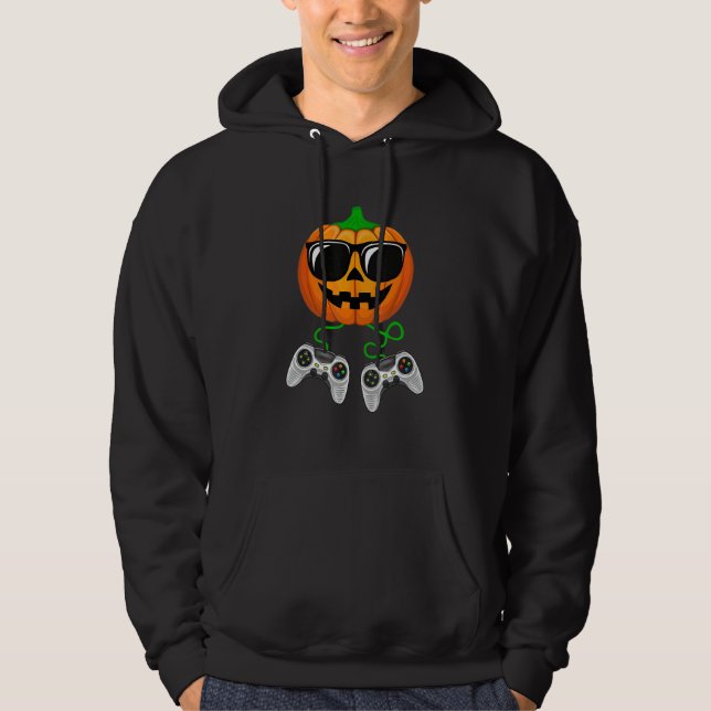Veste À Capuche Halloween Jack O Lantern Gamer Boys Kids Men  Hall (Devant)