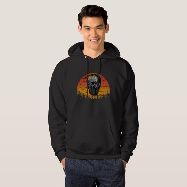 VESTE À CAPUCHE HALLOWEEN SCARY SKULL (Devant entier)