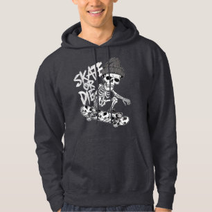 Veste À Capuche Halloween Skeleton Skateboarder Art : Styliz