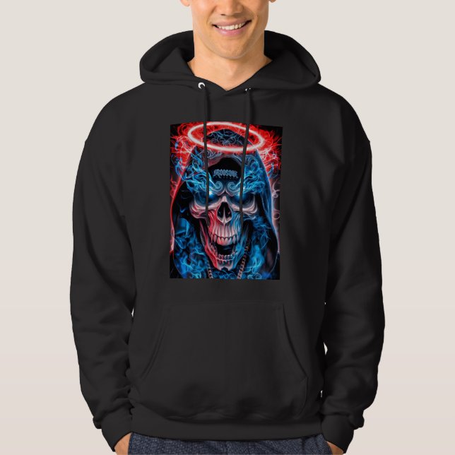 Veste À Capuche Halo Crâne Drip (Devant)