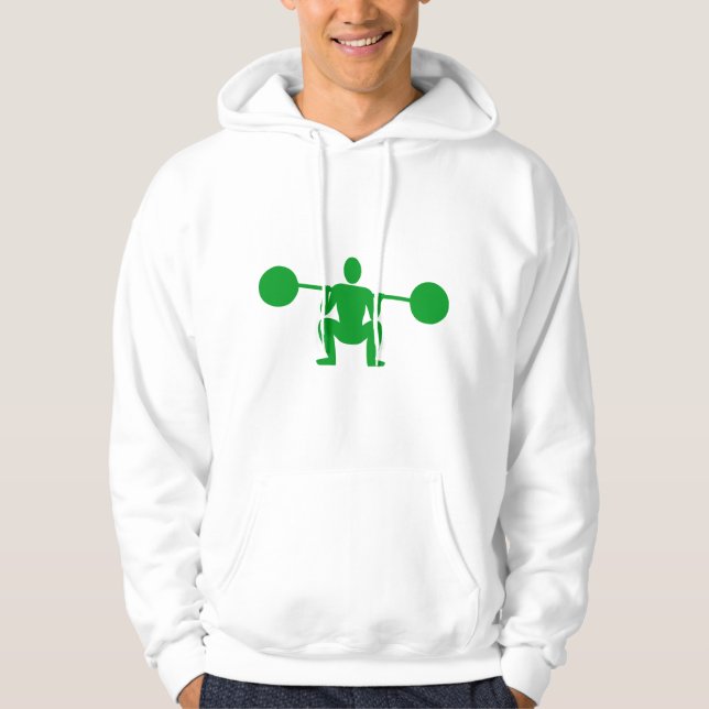 Veste À Capuche Haltérophiste 01 - Vert gazon (Devant)
