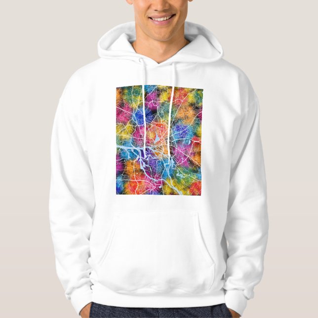 Veste À Capuche Hamburg Germany City Map (Devant)