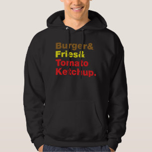 Veste À Capuche Hamburger et fritures et ketchup de tomate