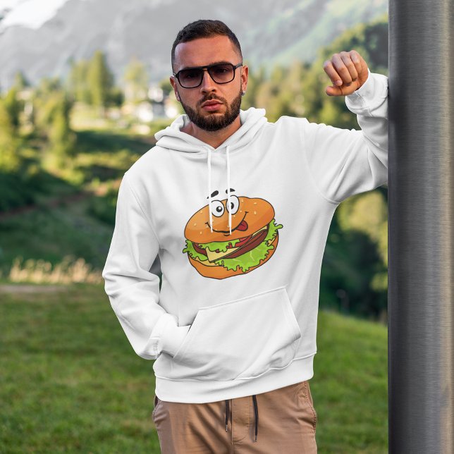 Veste À Capuche Hamburger Savoureux À Visage (Créateur téléchargé)