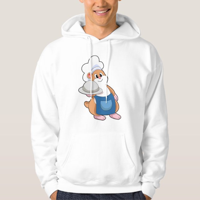 Veste À Capuche Hamster comme cuisinier avec Plateau (Devant)