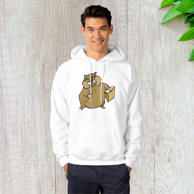 Veste À Capuche Hamster de dessin animé marron avec fromage (Créateur téléchargé)