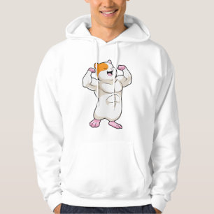 Veste À Capuche Hamster en Bodybuilder avec de grands Muscles