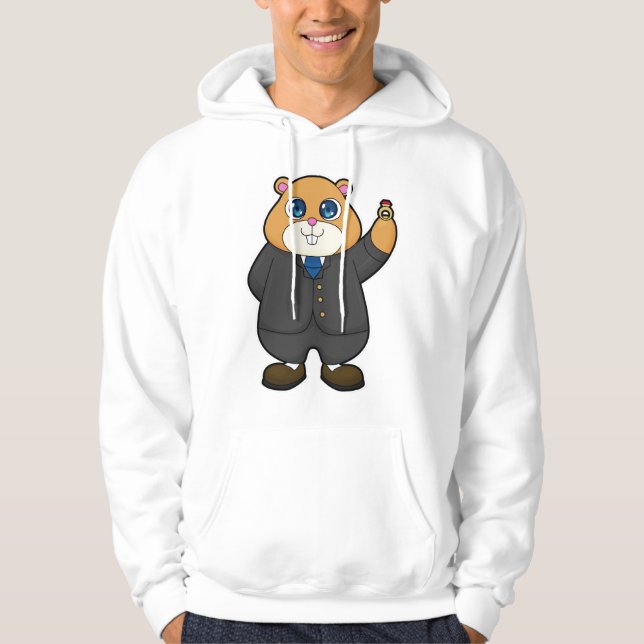 Veste À Capuche Hamster en marié avec alliance (Devant)