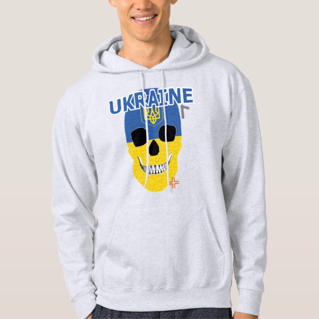 Veste À Capuche HANDSKULL Ukraine Sweatshirt capoté B2 (Devant)