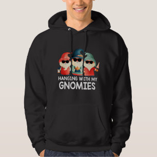 Veste À Capuche Hanging Avec Mes Gnomies Drôle Gnome Sunglass Chri