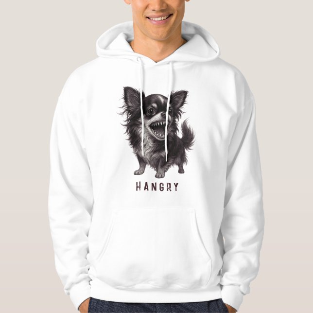 Veste À Capuche Hangry Chihuahua - Funny Aggressive angresse (Devant)