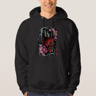 Veste À Capuche Hannya Masque traditionnel tatouage oriental démon