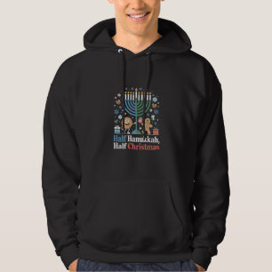 Veste À Capuche Hanukkah moitié Noël Christmukkah drôle