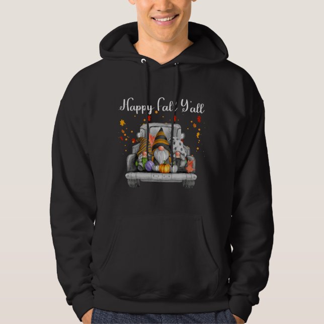 Veste À Capuche Happy Fall Ya'll Gnomes (Devant)