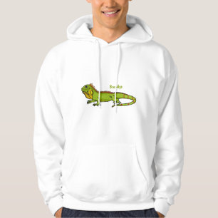 Veste À Capuche Happy green iguana cartoon