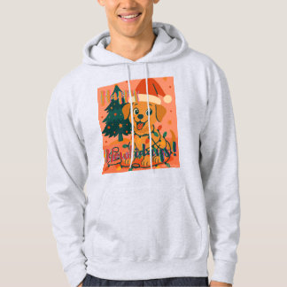 Veste À Capuche Happy Howlidays! Funny Santa Dog